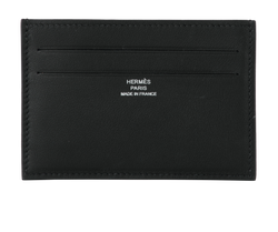 Hermes Citizen Twill Card Holder, Leather, Black, B, AM003UH, 3*